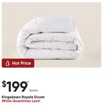 Sleep Country Kingsdown Royale Duvet offer