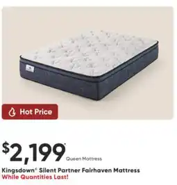 Sleep Country Kingsdown Silent Partner Fairhaven Mattress offer