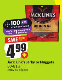 Chalo FreshCo Jack Link's Jerky or Nuggets 80-81 g offer