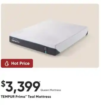 Sleep Country TEMPUR Prima Teal Mattress offer