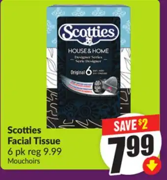 Chalo FreshCo Scotties Facial Tissue 6 pk offer