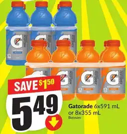 Chalo FreshCo Gatorade 6x591 mL or 8x355 mL offer