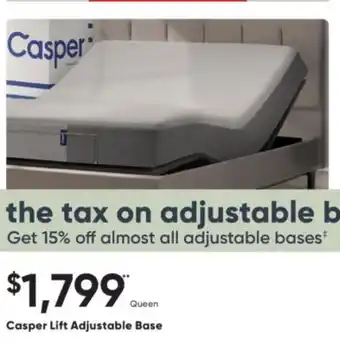 Sleep Country Casper Lift Adjustable Base offer