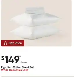 Sleep Country Egyptian Cotton Sheet Set offer