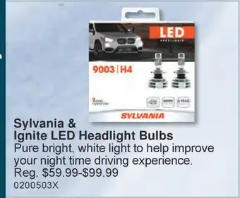 PartSource Sylvania & Ignite LED Headlight Bulbs offer