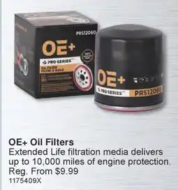 PartSource OE+ Oil Filters offer