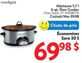 Walmart Crock-Pot 6-Quart Slow Cooker offer