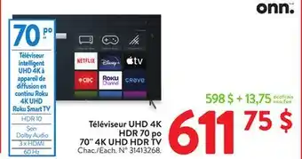 Walmart 70 4K UHD HDR TV offer