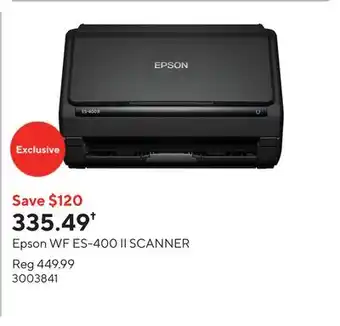 Staples Epson WF ES-400 II SCANNER offer