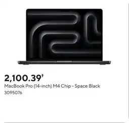 Staples MacBook Pro (14-inch) M4 Chip - Space Black offer