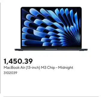 Staples MacBook Air (13-inch) M3 Chip - Midnight offer