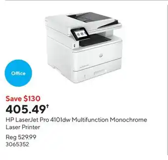 Staples HP LaserJet Pro 4101dw Multifunction Monochrome Laser Printer offer