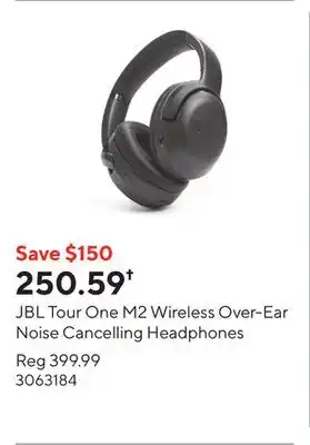 Staples JBL Tour One M2 Wireless Over-Ear Noise Cancelling Headphones offer