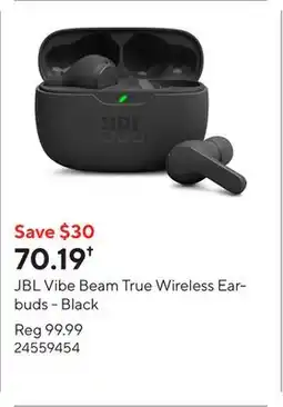 Staples JBL Vibe Beam True Wireless Earbuds - Black offer