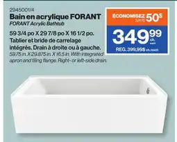 Patrick Morin FORANT Acrylic Bathtub offer