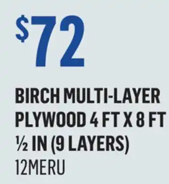 Canac Birch Multi-Layer Plywood 4 ft x 8 ft offer