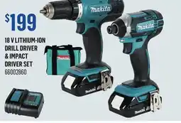 Canac 18 V Lithium-Ion Drill Driver & Impact Driver Set offer