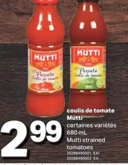 L'Intermarché COULIS DE TOMATE MUTTI,680 ml offer