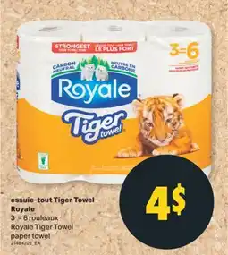 L'Intermarché ESSUIE-TOUT TIGER TOWEL ROYALE, 3=6 rouleaux offer