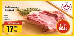 Mayrand Beef tomahawk steak AAA offer