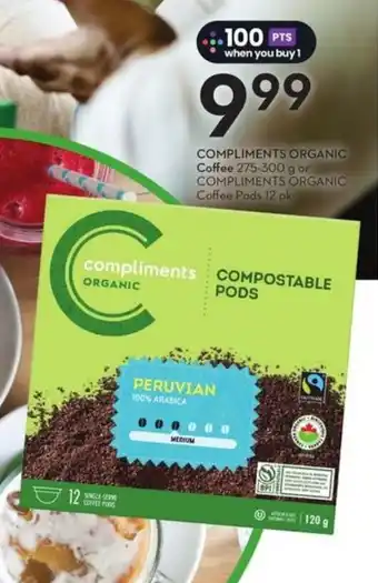 Sobeys Compliments organic coffee offer