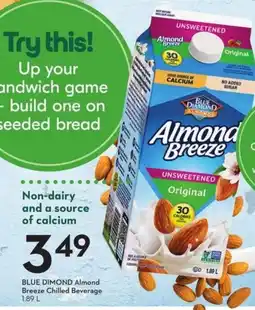 Sobeys Blue dimond almond breeze chilled beverage offer