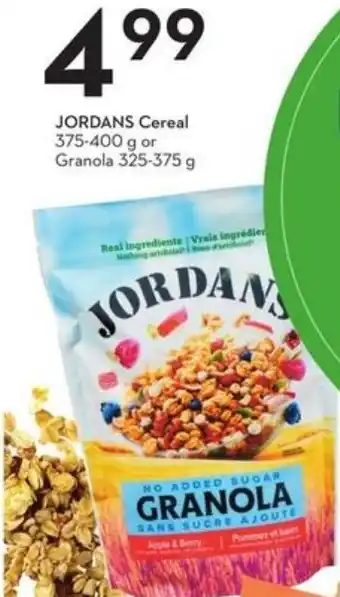 Sobeys Jordans cereal offer