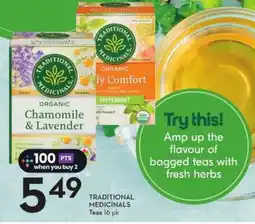 Sobeys Traditional medicinals teas offer