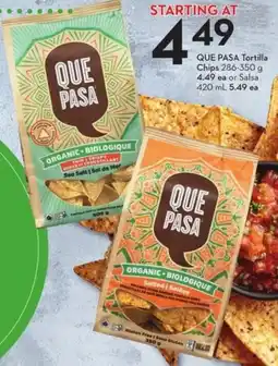 Sobeys Que pasa tortilla chips offer