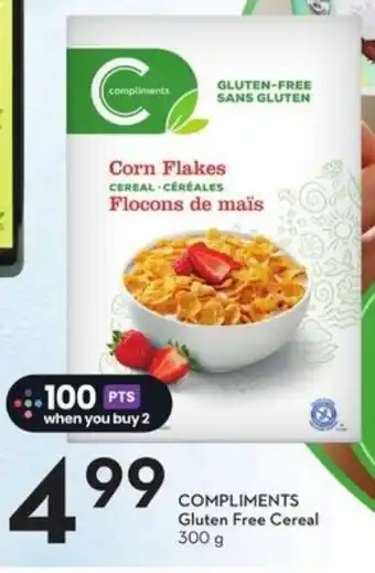 Sobeys Compliments gluten free cereal offer