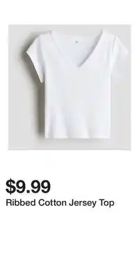 H&M Ribbed Cotton Jersey Top offer