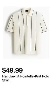 H&M Regular-Fit Pointelle-Knit Polo Shirt offer