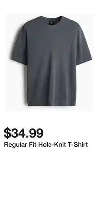 H&M Regular Fit Hole-Knit T-Shirt offer