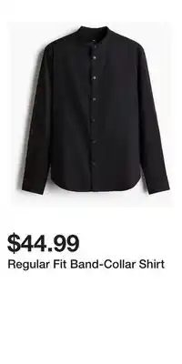 H&M Regular Fit Band-Collar Shirt offer