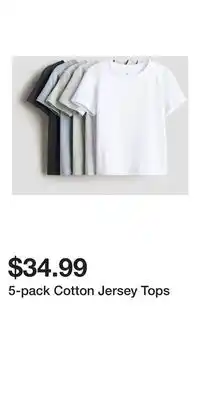 H&M 5-pack Cotton Jersey Tops offer