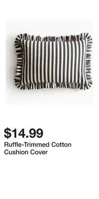 H&M Ruffle-Trimmed Cotton Cushion Cover offer