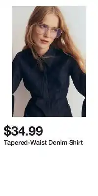 H&M Tapered-Waist Denim Shirt offer