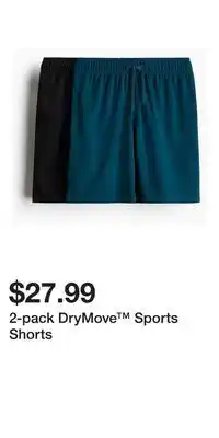 H&M 2-pack DryMove Sports Shorts offer