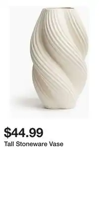 H&M Tall Stoneware Vase offer