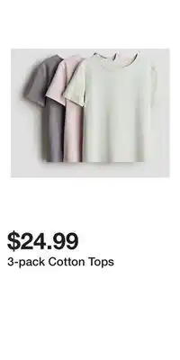 H&M 3-pack Cotton Tops offer