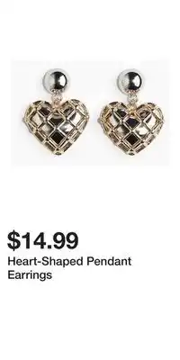 H&M Heart-Shaped Pendant Earrings offer