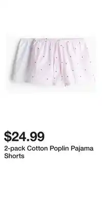 H&M 2-pack Cotton Poplin Pajama Shorts offer