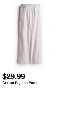 H&M Cotton Pajama Pants offer