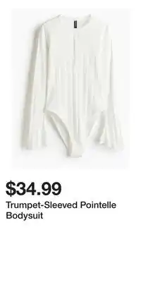 H&M Trumpet-Sleeved Pointelle Bodysuit offer