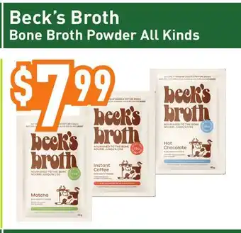 Healthy Planet Beck's Broth Bone Broth Powder offer