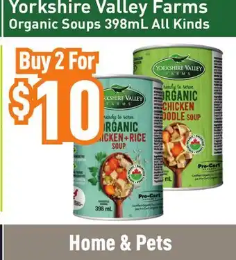 Healthy Planet Yorkshire Valley Farms Organic Soups offer