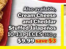 M & M Food Market Cream Cheese and Cheddar Stuffed Jalapeños offer