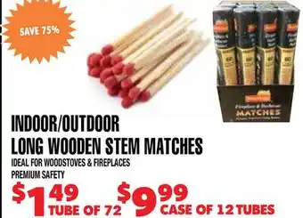 Len's Mill Stores INDOOR/ OUTDOOR LONG WOODEN STEM MATCHES offer