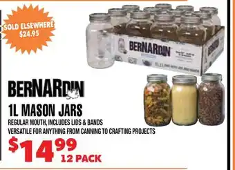 Len's Mill Stores 1L MASON JARS offer