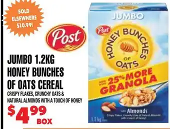 Len's Mill Stores JUMBO 1.2KG HONEY BUNCHES OF OATS CEREAL offer